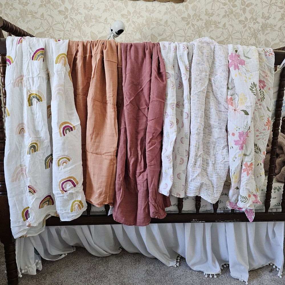 Colorful Baby Muslin Swaddle Blanket Set